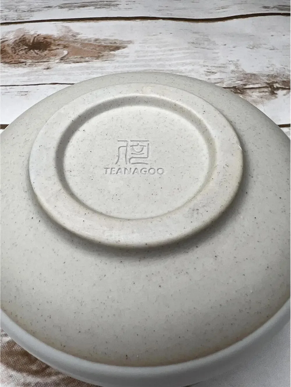 Teanagoo Japanese Style‎ Matcha Ceramic Tea White Two Toned 5” Ceramic Bowl